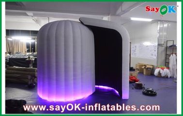 Photo Booth Wedding Props Round Inflatable Mobile Photobooth Black Inside With 16 Led Lighting Colors