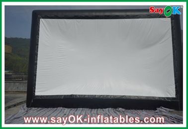 Portable Outdoor Movie Screen Projection Cloth Inflatable TV Screen 6 X 3m CE / SGS Certificate