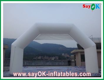 Fire Resistance White Inflatable Finish Arch PVC For Advertising / Event