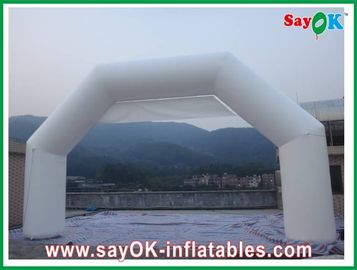 Fire Resistance White Inflatable Finish Arch PVC For Advertising / Event