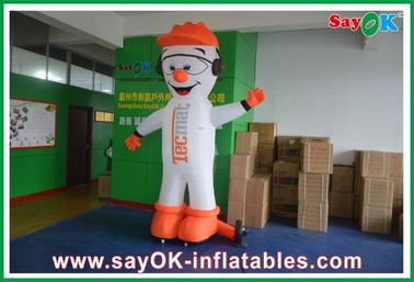 Blow Up Cartoon Characters Orange White Inflatable Cartoon Characters Oxford Cloth With Logo