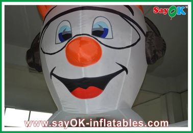 Orange White Inflatable Cartoon Characters Oxford Cloth With Logo