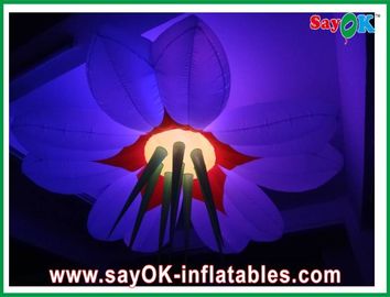 Decorative Nylon Cloth Inflatable Flower Diameter 2.5m With Led Lighting