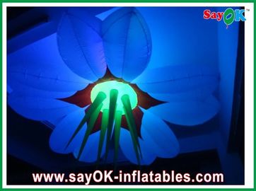 Decorative Nylon Cloth Inflatable Flower Diameter 2.5m With Led Lighting