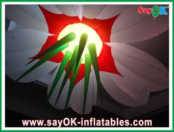 Decorative Nylon Cloth Inflatable Flower Diameter 2.5m With Led Lighting