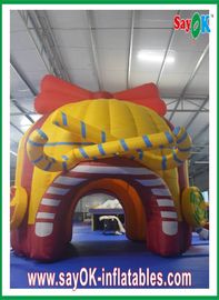 Large Outdoor Orange Inflatable Tunnel Tent Customed Red Inflaltable Candy House ,  Oxford Cloth Water-Proof Tent