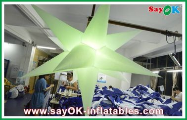 White Led Lgihting Inflatable Star Diameter 2M For Wedding Ceremony