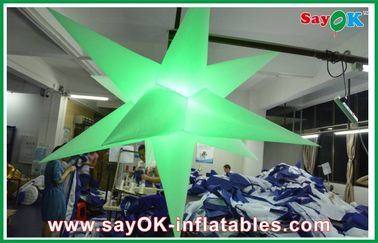 White Led Lgihting Inflatable Star Diameter 2M For Wedding Ceremony