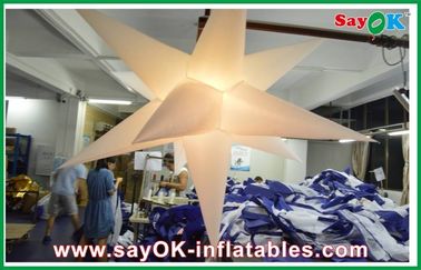 White Led Lgihting Inflatable Star Diameter 2M For Wedding Ceremony