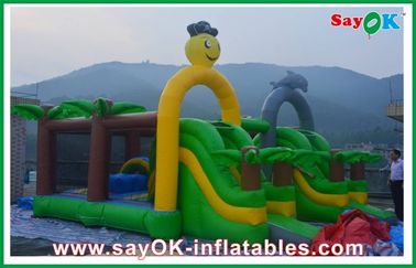 0.55mm PVC Inflatable Bounce , Logo Printing Inflatable Bouncy Castle