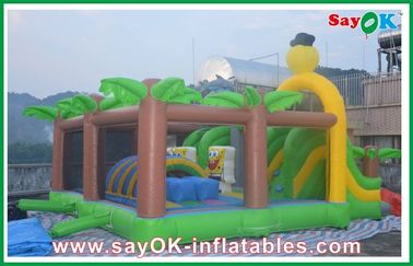 0.55mm PVC Inflatable Bounce , Logo Printing Inflatable Bouncy Castle