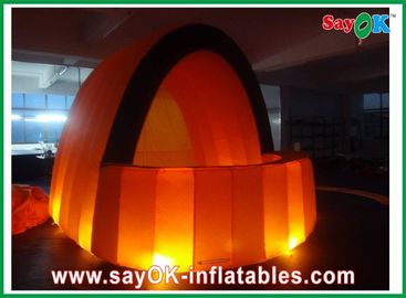 Inflatable Advertising Booth Orange Cloth Inflatalbe Bar Airproof  For Pub / Event With Led Lighting