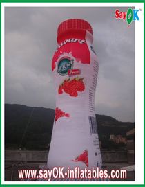 Fireproof PVC Tarpaulin Inflatable Yogurt Bottle For Adversting Campaign