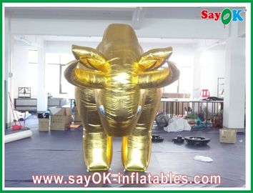 Inflatable Cowboy Golden Event Inflatable Bull 0.5mm PVC Tarpaulin 4M - 8M Height ROHS