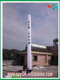 Logo Printing White Pillar Inflatable Sky Dancer Led Lighting Professional OEM