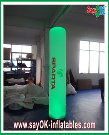 Green Wedding Party Led Inflatable Column Inflatable LED Light With Printing Logo Pillar