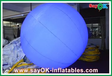 Blue Outdoor Inflatable Ball Customized With 12 Colors Led Lights