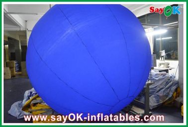 Blue Outdoor Inflatable Ball Customized With 12 Colors Led Lights