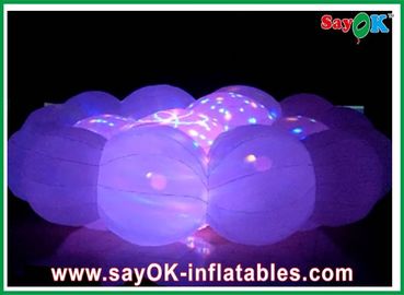 White Party LED ball inflatable props white colored inflatable cloud for nightclub