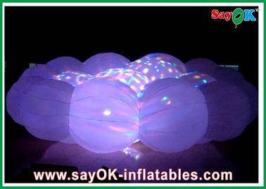 White Party LED ball inflatable props white colored inflatable cloud for nightclub