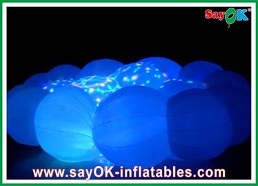 White Party LED ball inflatable props white colored inflatable cloud for nightclub