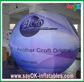 Digital Printing Colorful advertising Inflatable Lighting Ground Ball Diameter 2.5m For Festival