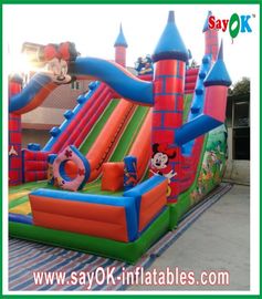 Inflatable Dry Slide Red Mickey Mouse Inflatable Water Slide 0.5mm PVC L6 X W3 X H5m