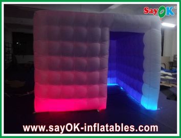 Bright Lighting Inflatable Photo Booth Fire-proof Purple Inside L3 x W3 x H3m
