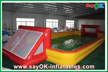 Outdoor Custom 12 x 2 x 6m Inflatable Soccer Field / Football Pitch With Air Pump