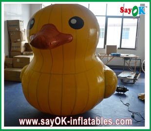 Inflatable Animal Balloons Events Height 4M Inflatable Yellow Duck Customized With 750w Air Blower