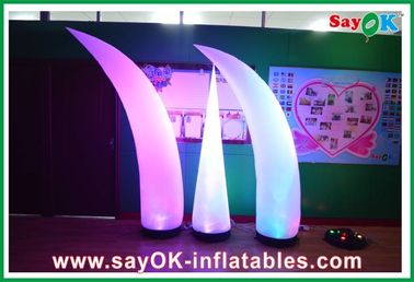 Outdoor Nylon Cloth Inflatable Lighting Cone With Led Light