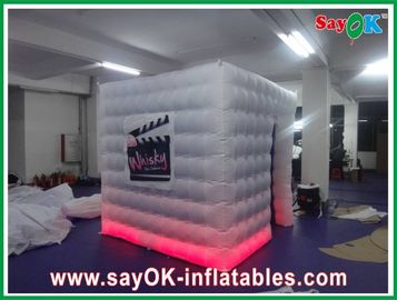 Kids Photo Booth One Door Inflatable Photobooth 210D Oxford Cloth With Led Lights Versatile