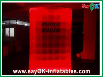 Inflatable Party Decorations 12 LED Lights Inflatable Blow Up Photobooth Printing SGS For Festival Event