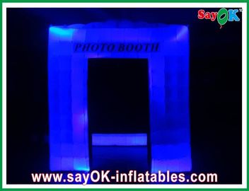 Event Booth Displays Durable Oxford Cloth Inflatable Photo Booth , Led Lights Blow-Up Photo Booth