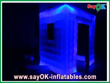 Event Booth Displays Durable Oxford Cloth Inflatable Photo Booth , Led Lights Blow-Up Photo Booth