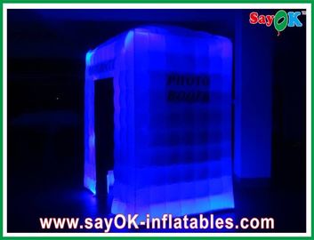 Event Booth Displays Durable Oxford Cloth Inflatable Photo Booth , Led Lights Blow-Up Photo Booth