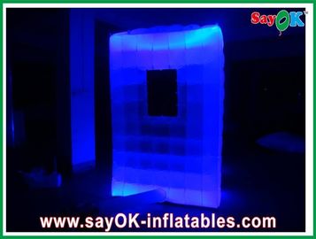 Event Booth Displays Durable Oxford Cloth Inflatable Photo Booth , Led Lights Blow-Up Photo Booth