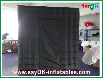 Photo Booth Wedding Props Versatile Black Inflatable Photo Booth With Two Doors Fire-Resistant Cloth