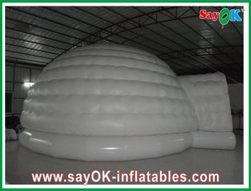 Domed Inflatable Igloo Waterproof Oxford Cloth Inflatable Air Tent White 10m Customed CE