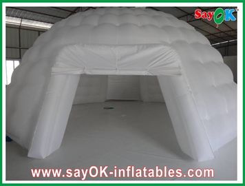 Domed Inflatable Igloo Waterproof Oxford Cloth Inflatable Air Tent White 10m Customed CE