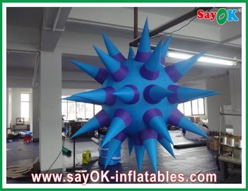 Hanging Inflatable Lighting Decoration , Purple 2m Inflatable Led Star
