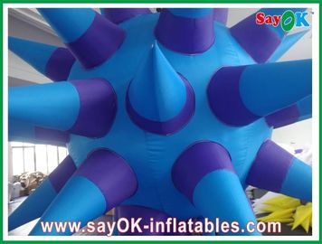 Hanging Inflatable Lighting Decoration , Purple 2m Inflatable Led Star