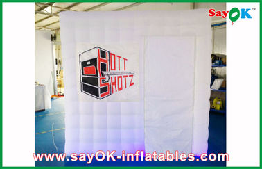 Inflatable Photo Booth Hire Square Inflatable Photo Booth , LED Light Oxford Cloth Portable Photo Booth