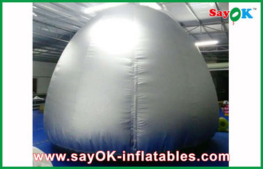 Silver Round  5m Inflatable Planetarium Dome With Projection Cloth Projection Tent