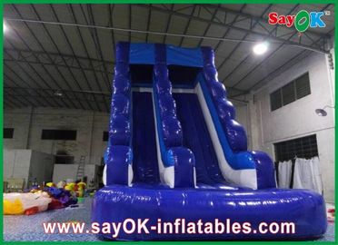 0.55mm PVC Inflatable Water Slide L6 X W3 X H5m Waterproof 3 Layers Inflatable Slide For Pool