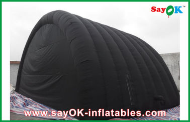 Black Waterproof Inflatable Family Tent With Oxford Cloth And PVC Coating For Ourdoor Inflatable Work Tent