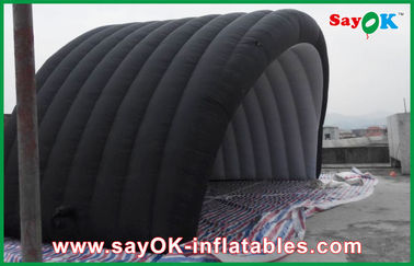 Black Waterproof Inflatable Family Tent With Oxford Cloth And PVC Coating For Ourdoor Inflatable Work Tent
