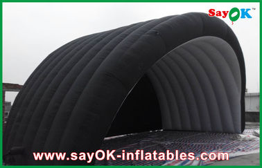 Black Waterproof Inflatable Family Tent With Oxford Cloth And PVC Coating For Ourdoor Inflatable Work Tent