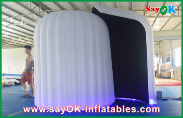 Rounded Inflatable Photo Booth Fire-proof Cloth With Led Lights
