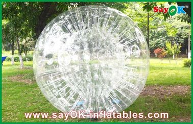 Inflatable Soccer Game Transparent Inflatable Sports Games , Funny 0.8mm PVC Body Zorbing Ball